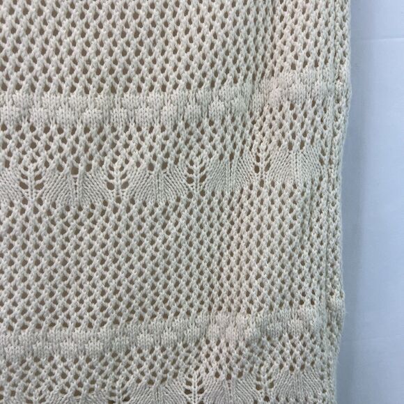 Haute Hippie Knit Crochet Midi Skirt Size XL Cream Boho Indie - Picture 5 of 9